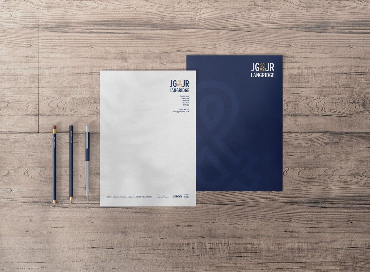 Branded letterhead design for building business