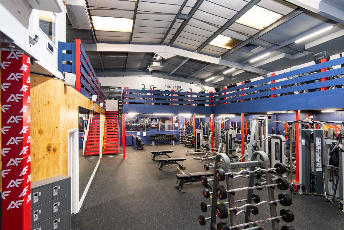 A shot of the entire interior of the Adapt Fitness gym