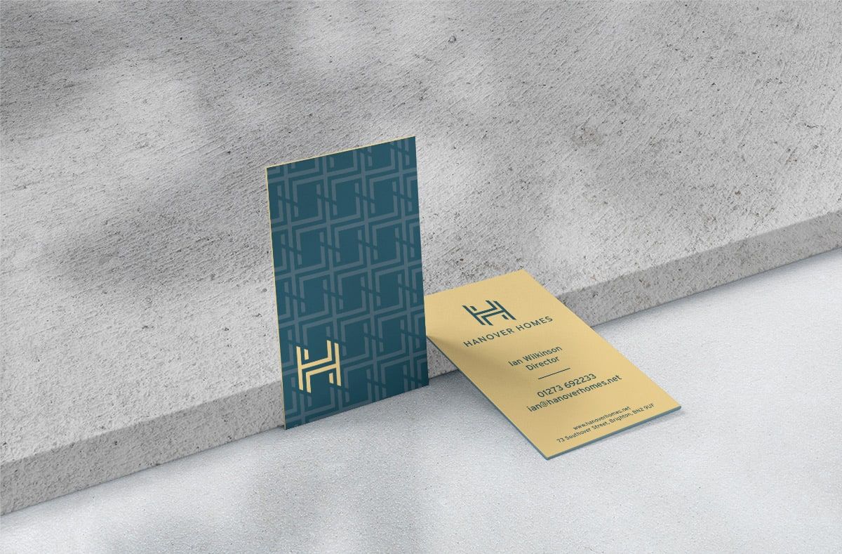 Business card design for the estate agents Hanover Homes