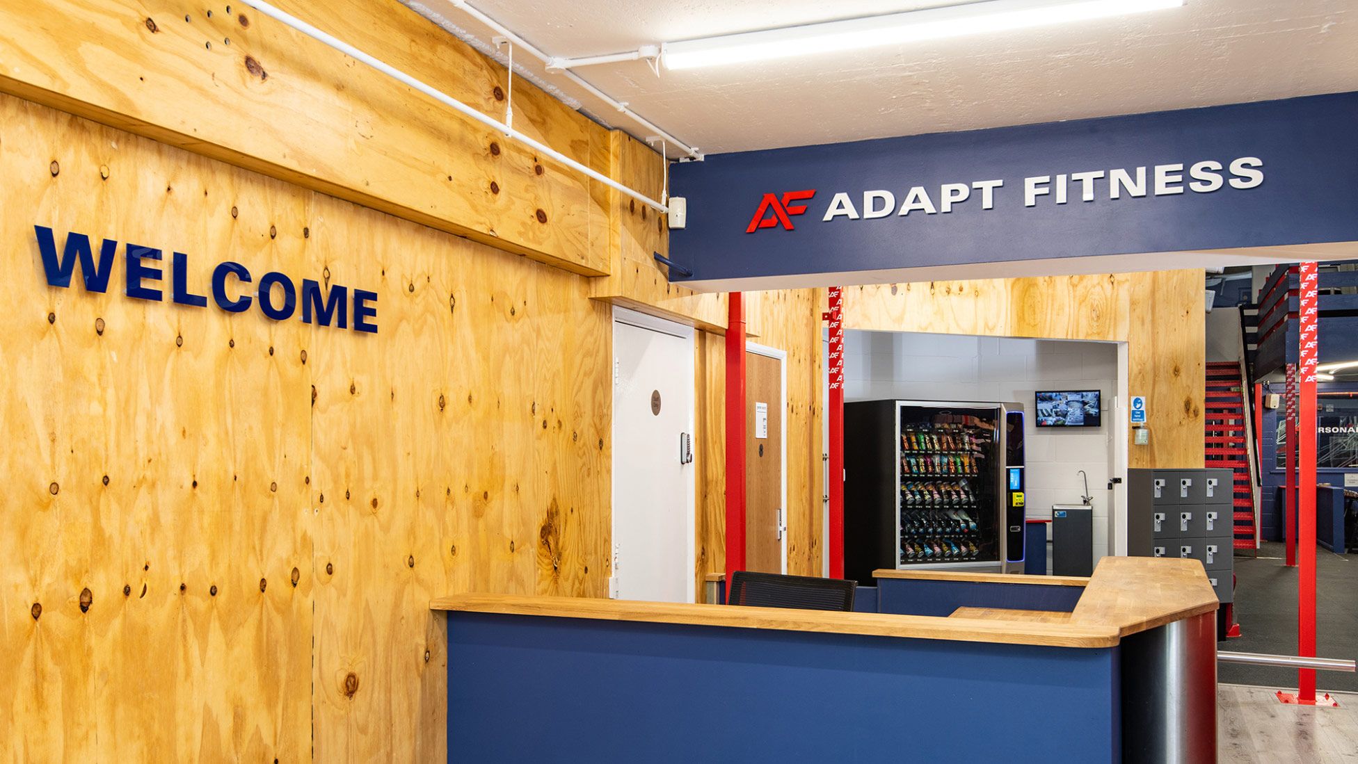 Gym reception area for Adapt Fitness