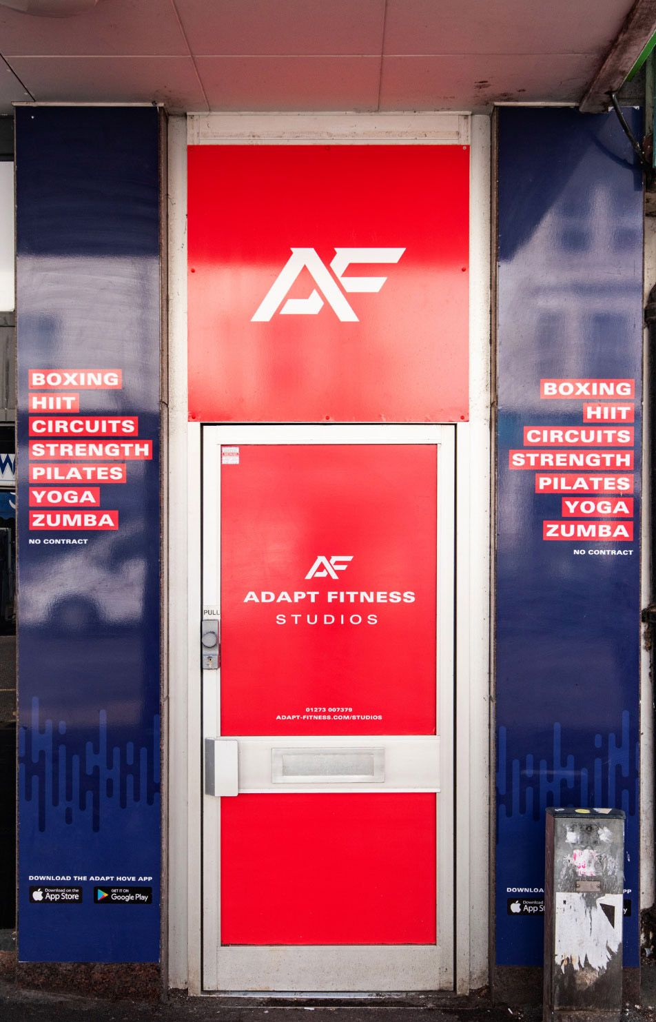 The entrance to Adapt Fitness Studios